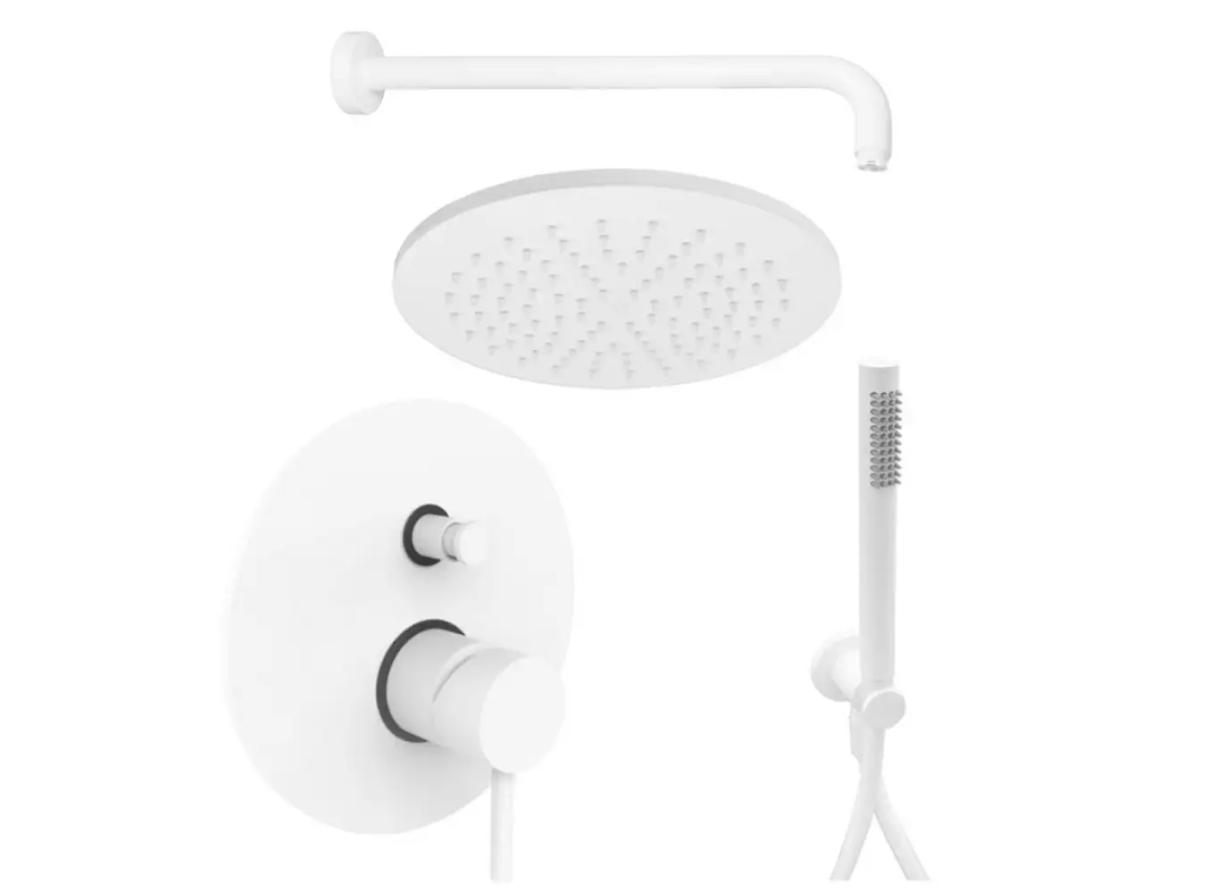Душевая система Paffoni LIGHT, белый матовый (KITLIG015BO)