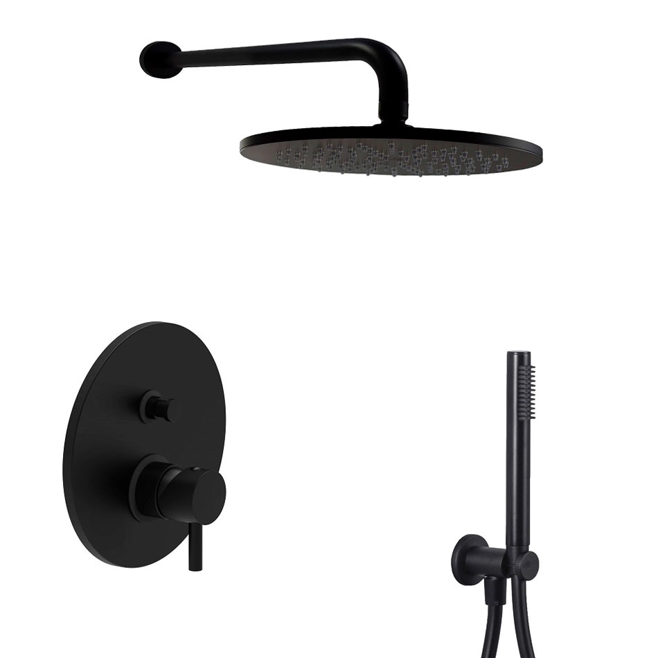 Душова система Paffoni Light, чорний (KITLIG015NO)