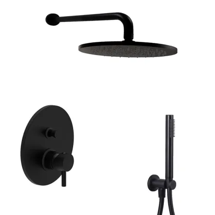 Душова система Paffoni Light, чорний (KITLIG015NO)