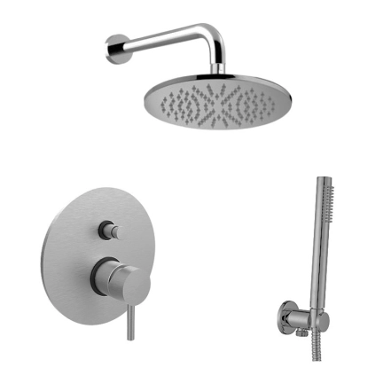 Душова система Paffoni LIGHT, нержавіюча сталь (KITLIG015ST)
