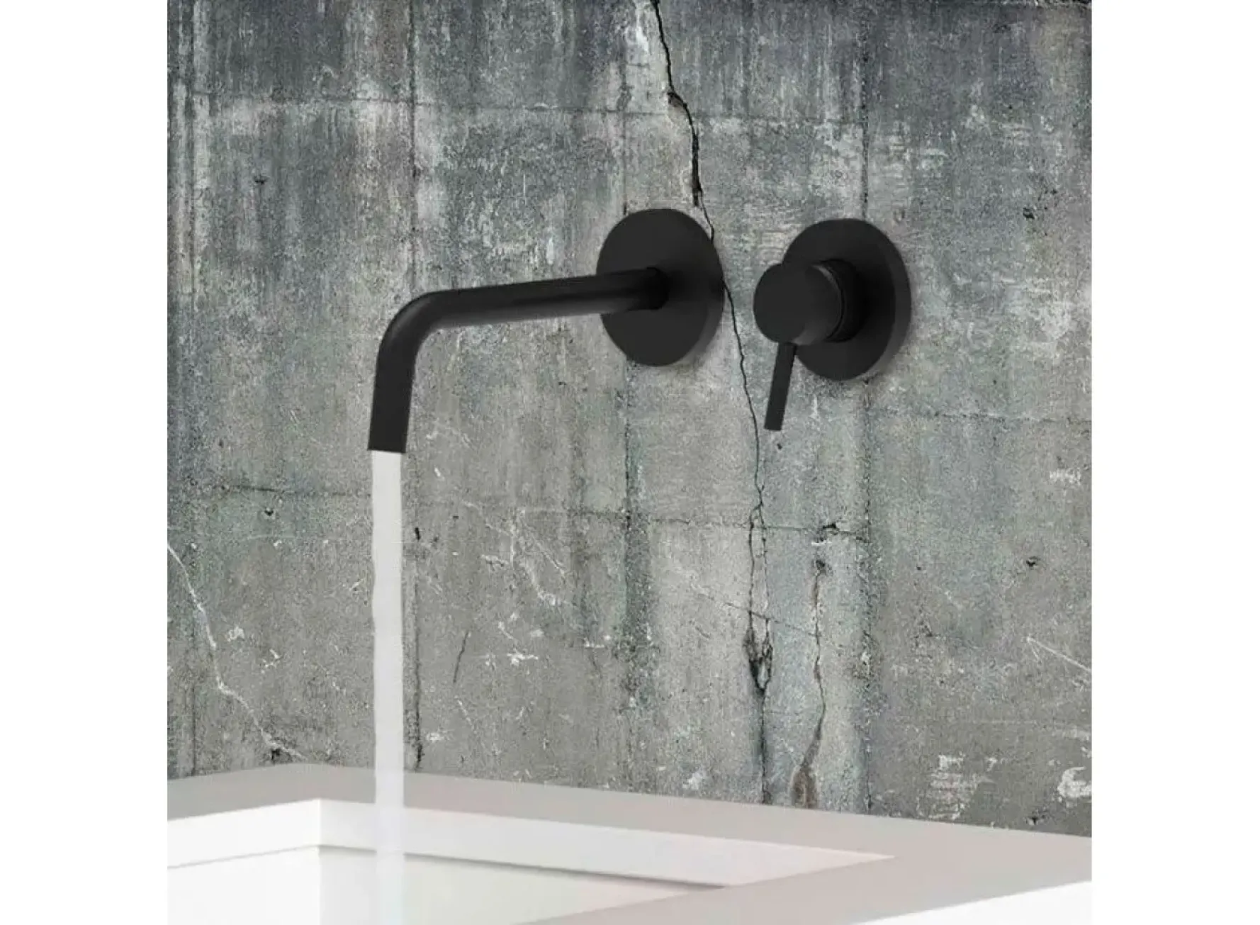 Змішувач для умивальника Paffoni Light, настінний, вилив 17.8 см, Brushed Black Nickel (LIG006NKNSP70) Фото - 1