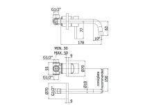 Смеситель для раковины Paffoni Light, встраиваемый, Steel (LIG006ST70) Фото - 2