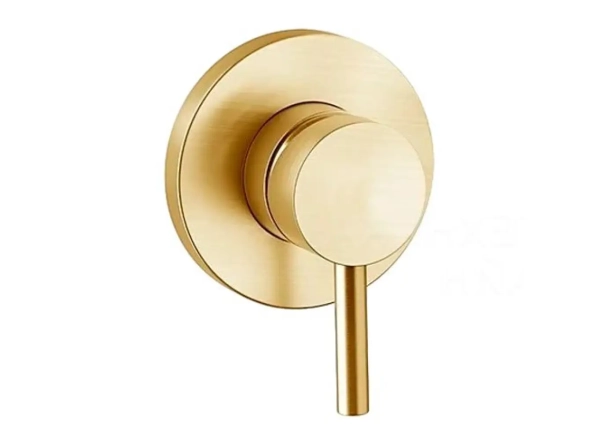 Душевая смеситель на 1 потребитель Paffoni Light, в комплекте со скрытой частью, Brushed Honey Gold (LIG010HGSP70)