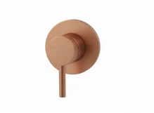 Душевая смеситель Paffoni Light, 1 точка подачи, в комплекте со скрытой частью, Brushed Copper PVD (LIG010RASP70)