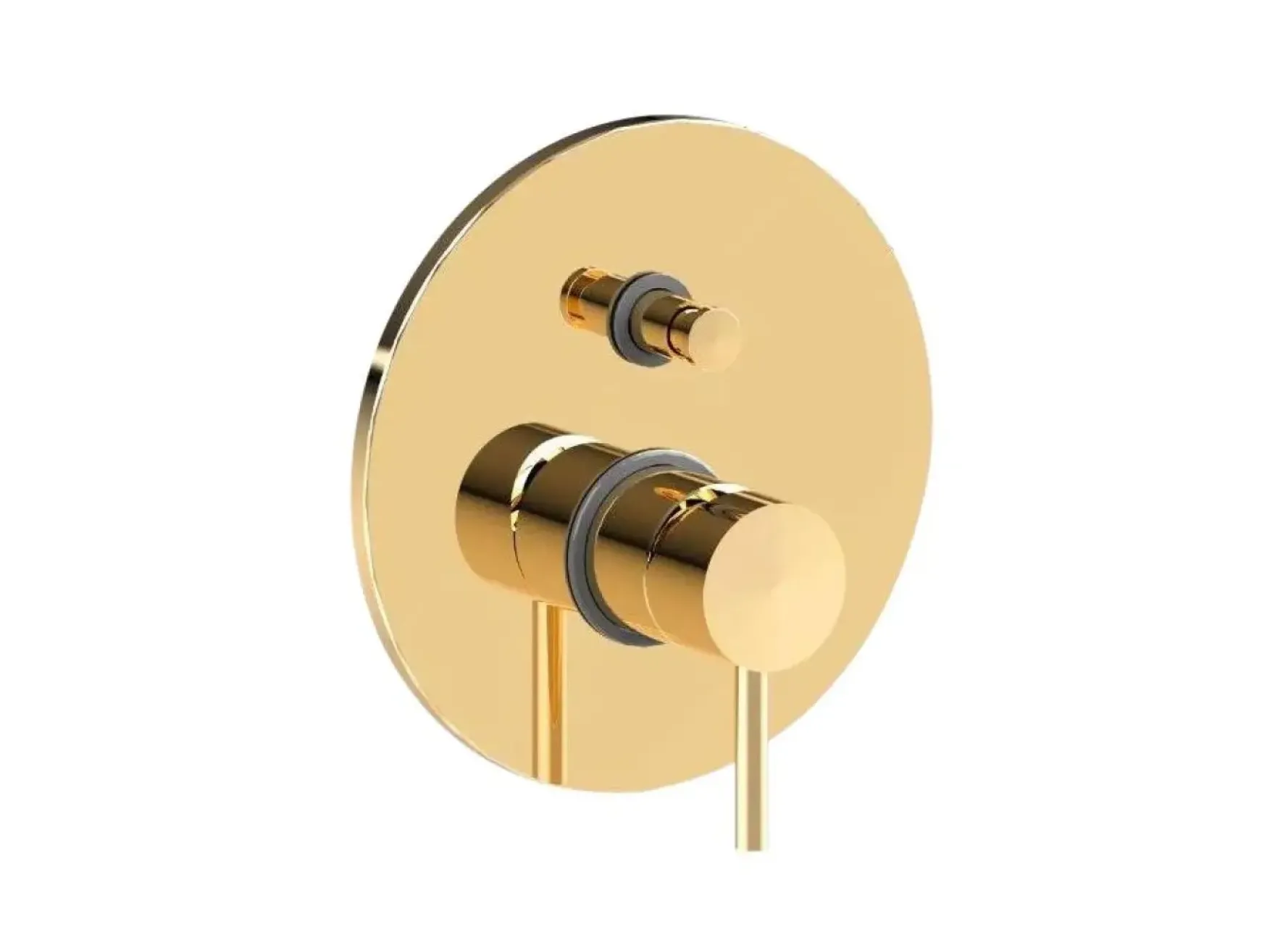 Смеситель для душа Paffoni Light с нажимным переключателем на 2 выхода, Honey Gold (LIG015HG)