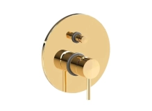 Змішувач для душу Paffoni Light з натискним перемикачем на 2 виходи, Honey Gold (LIG015HG)