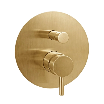 Змішувач для душу Paffoni Light, на 2 виходи, Brushed Honey Gold (LIG015HGSP)