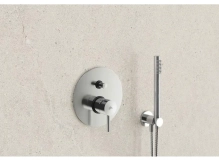 Змішувач для душу Paffoni Light, на 2 виходи, Brushed Black Nickel (LIG015NKNSP) Фото - 1