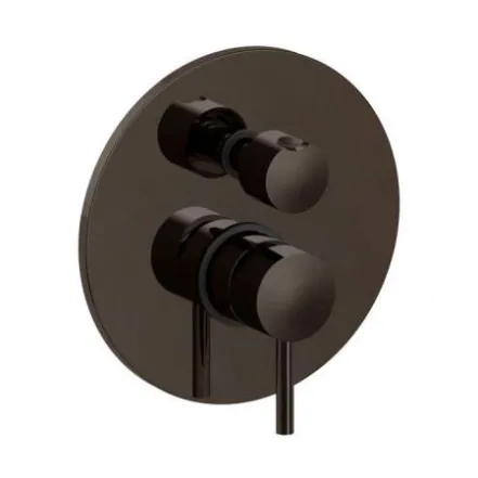 Смеситель для ванны/душа Paffoni Light с 3 выходами, Black Chrome (LIG019NKN)