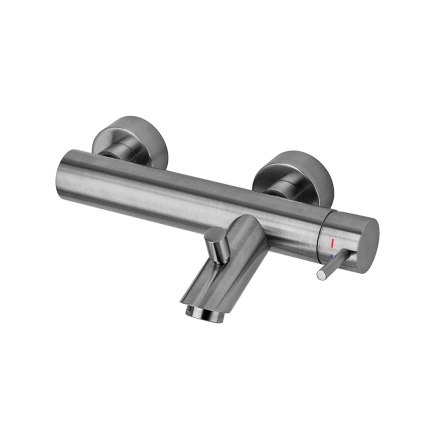 Смеситель для ванны Paffoni Light, Steel Looking (LIG022ST)