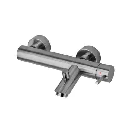 Смеситель для ванны Paffoni Light, Steel Looking (LIG022ST)