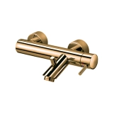 Смеситель для ванны/душа с душевым набором Paffoni Light, Honey Gold (LIG023HG) Фото - 1