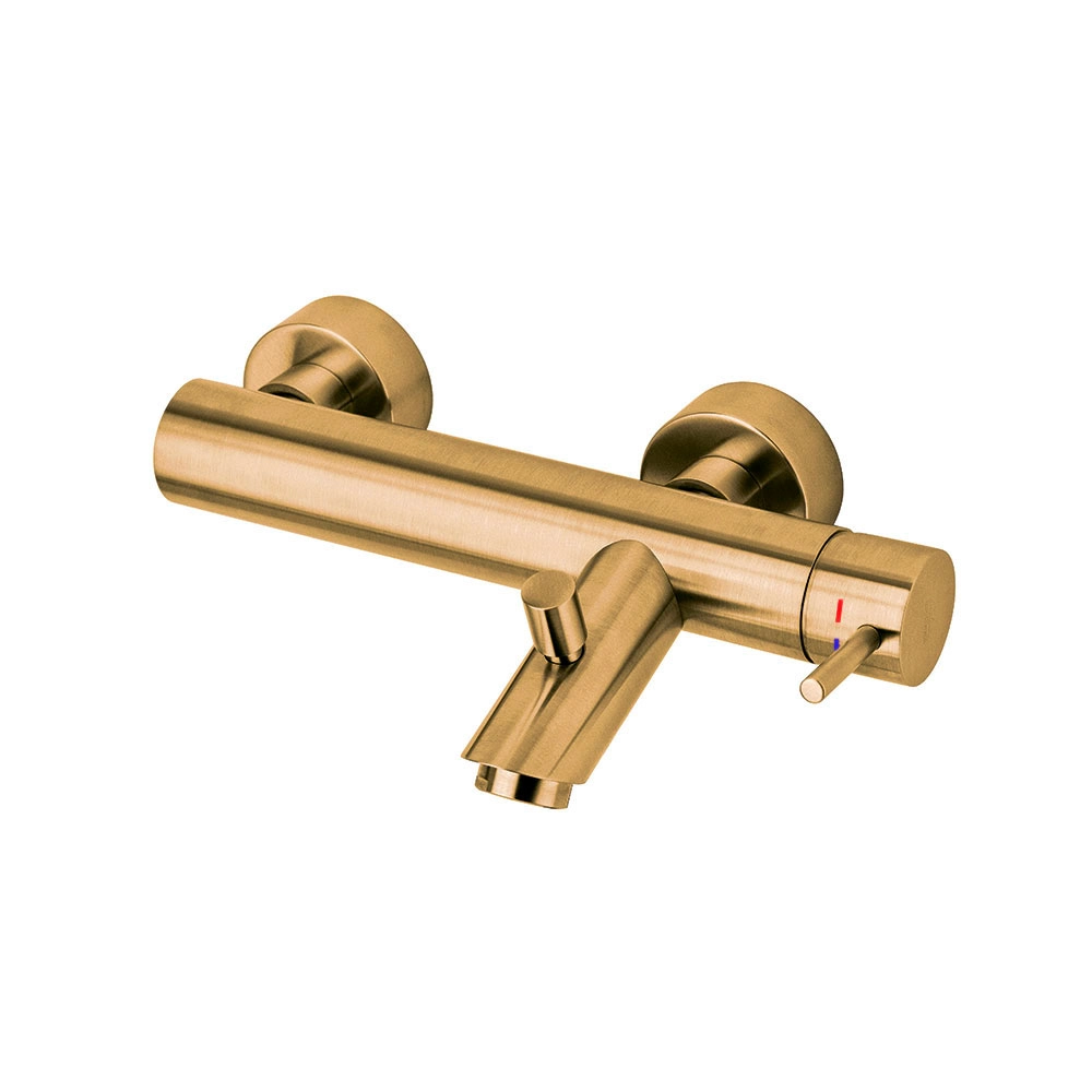 Змішувач для ванни/душу з душем Paffoni Light, Brushed Honey Gold (LIG023HGSP) Фото - 1