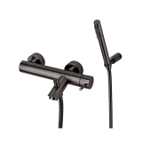 Змішувач для ванни/душу з душем Paffoni Light, Brushed Black Nickel (LIG023NKNSP)