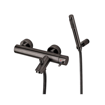 Змішувач для ванни/душу з душем Paffoni Light, Brushed Black Nickel (LIG023NKNSP)