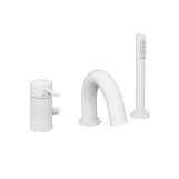 Смеситель для ванны Paffoni Light MAX FLOW встраиваемый на три отверстия, белый (LIG047BO)