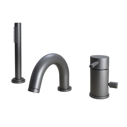 Змішувач на борт ванни Paffoni Light, Max Flow на 3 виходи, Mercury Grey (LIG047MG)