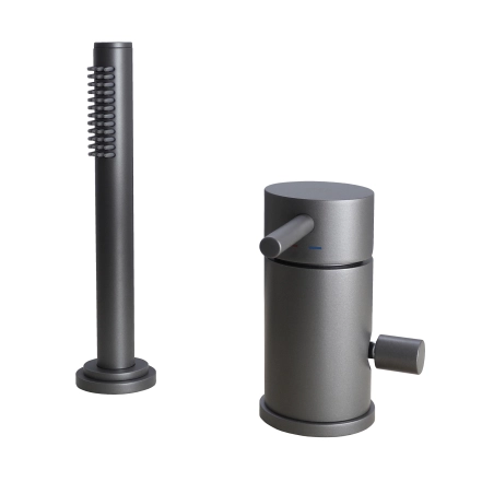 Змішувач на борт ванної Paffoni Light MAX FLOW, Mercury Grey (LIG048MG)