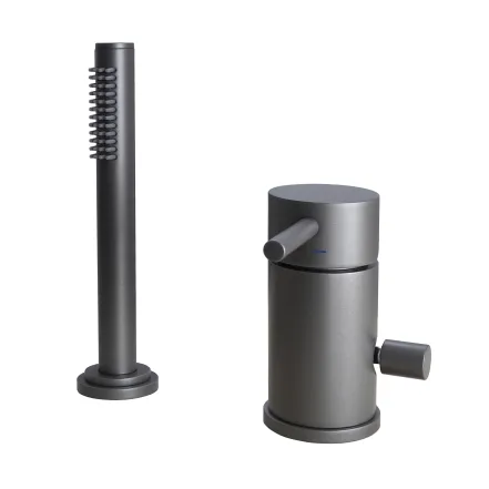 Змішувач на борт ванної Paffoni Light MAX FLOW, Mercury Grey (LIG048MG)