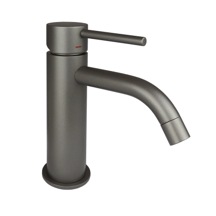 Смеситель для умывальника Paffoni Light без донного клапана Mercury Grey (LIG071MG)