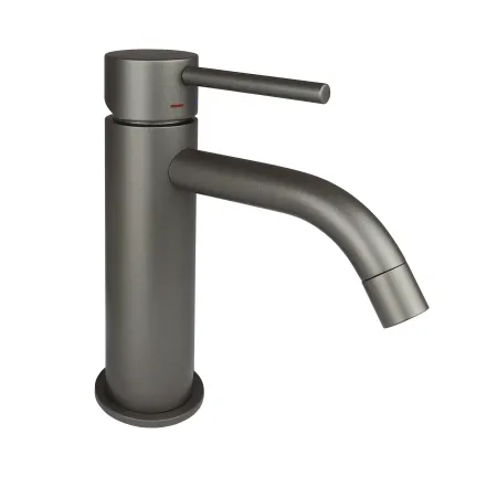 Змішувач для умивальника Paffoni Light без донного клапана Mercury Grey (LIG071MG)