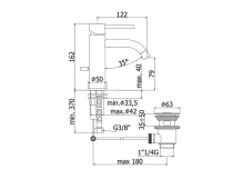 Змішувач для умивальника Paffoni Light, чорний (LIG075NO) Фото - 1