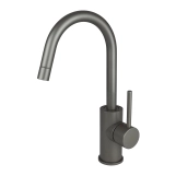 Змішувач для умивальника Paffoni Light без донного клапана Mercury Grey (LIG078MG)