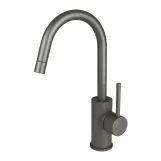 Смеситель для умывальника Paffoni Light без донного клапана Mercury Grey (LIG078MG)