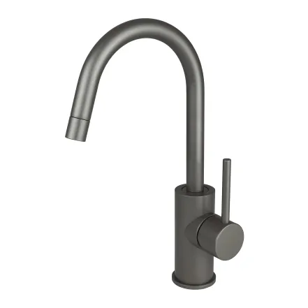 Смеситель для умывальника Paffoni Light без донного клапана Mercury Grey (LIG078MG)