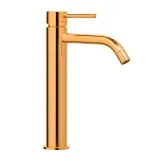 Змішувач для умивальника Paffoni Light з високим виливом, без донного клапана, медове золото (LIG081HG)