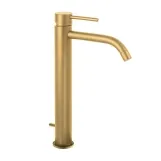 Смеситель для умывальника Paffoni Light высокий, с донным клапаном, Brushed Honey Gold (LIG085HGSP)