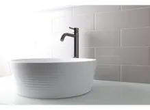 Смеситель для умывальника Paffoni Light высокий, с донным клапаном, Brushed Black Nickel (LIG085NKNSP) Фото - 1