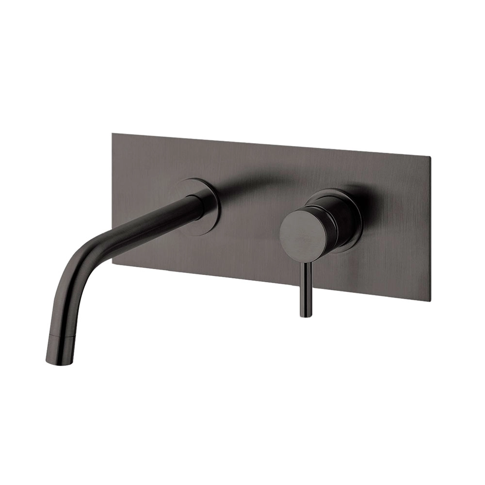 Смеситель для умывальника Paffoni Light, настенный, излив 12.3 см, Brushed Black Nickel (LIG104NKNSP)