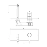 Смеситель для умывальника Paffoni Light, настенный, излив 12.3 см, Steel Looking (LIG104ST) Фото - 1
