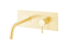 Смеситель для умывальника Paffoni Light, настенный, излив 17.8 см, Brushed Honey Gold (LIG105HGSP)