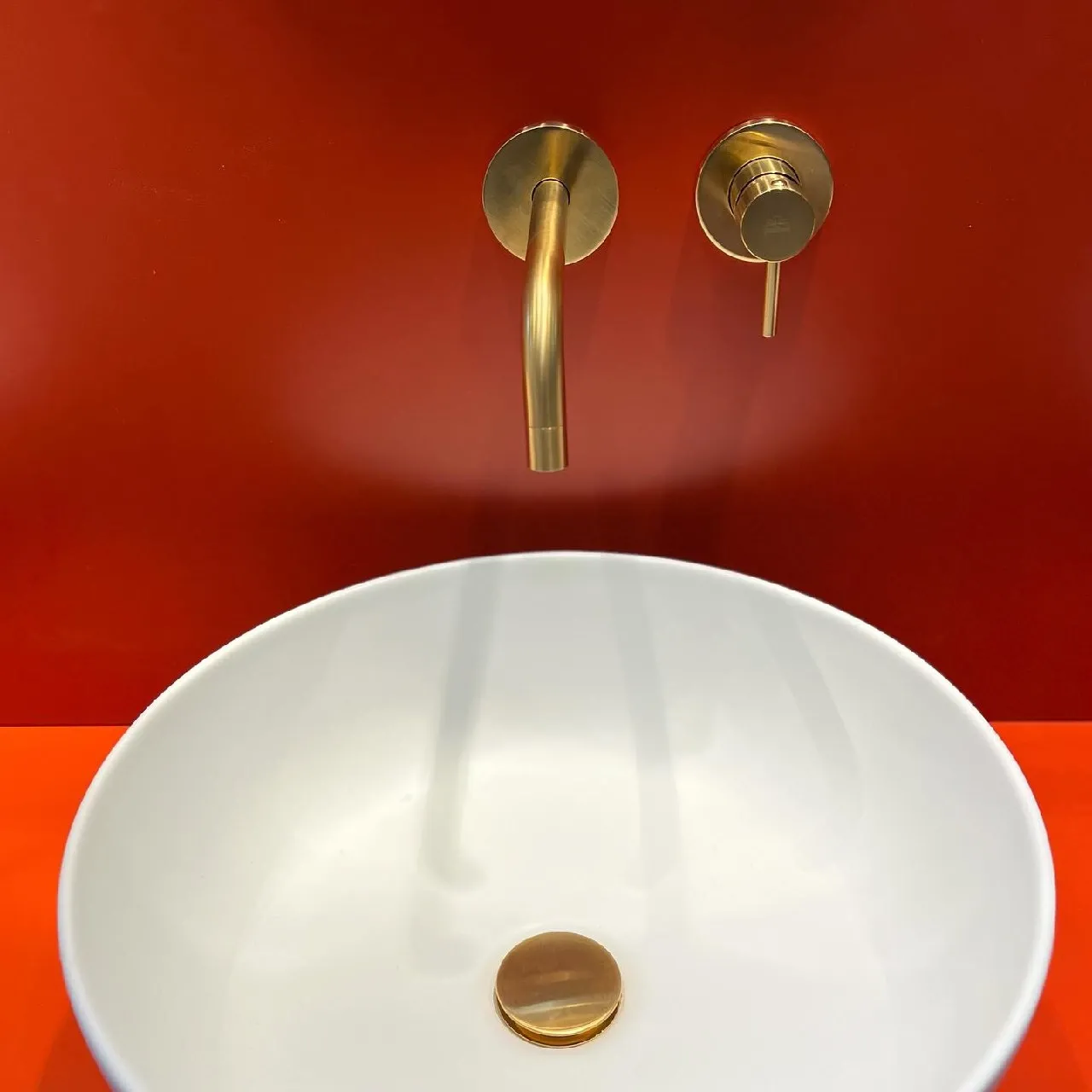 Змішувач для умивальника настінний Paffoni Light, вилив 17.8 см, Brushed Honey Gold (LIG105HGSP70) Фото - 3