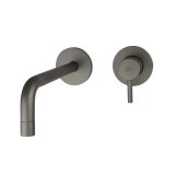 Змішувач для умивальника настінний Paffoni Light, вилив 17,8 см, Mercury Grey (LIG105MG70)