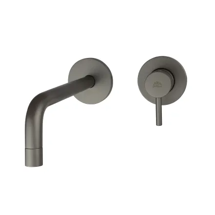 Смеситель для умывальника настенный Paffoni Light, излив 17,8 см, Mercury Grey (LIG105MG70)
