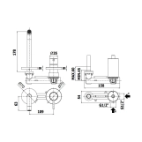 Змішувач для умивальника Paffoni Light L178 мм, black matt (LIG105NO70) Фото - 3