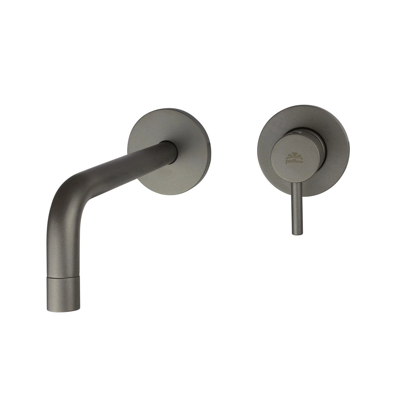 Смеситель для умывальника настенный Paffoni Light, излив 24,8 см, Mercury Grey (LIG106MG70)
