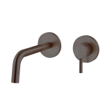 Смеситель для умывальника настенный Paffoni Light, излив 24.8 см, Brushed Black Nickel (LIG106NKNSP70)