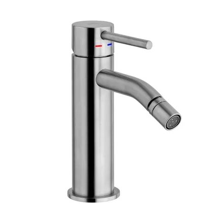 Змішувач для біде Paffoni Light без донного клапана, Steel Looking (LIG131ST)