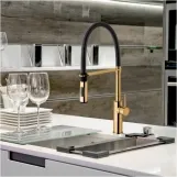 Змішувач для мийки Paffoni Light Professional, Brushed honey gold/ Matt black (LIG179HGSPNO) Фото - 2