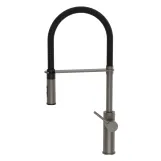 Змішувач для кухні Paffoni Light Professional з поворотним виливом, Mercury Grey (LIG179MGNO)