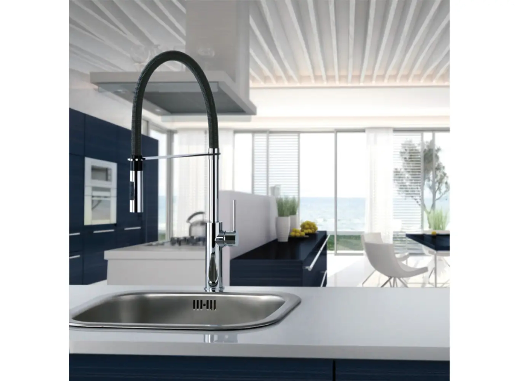 Змішувач для мийки Paffoni Light Professional, матовий чорний (LIG179NONO) Фото - 1