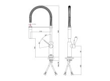Змішувач для мийки Paffoni Light Professional, матовий чорний (LIG179NONO) Фото - 3