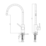 Змішувач для мийки Paffoni Light, хром (LIG180CR) Фото - 2