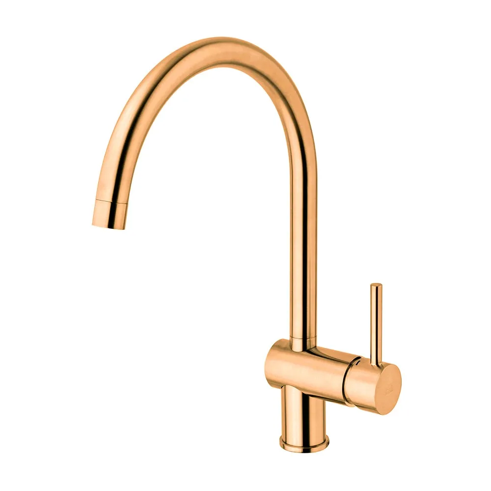 Змішувач для кухні Paffoni Light, з поворотним виливом, Brushed Honey Gold (LIG280HGSP)