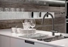 Змішувач для кухні Paffoni Light, з поворотним виливом, Brushed Black Nickel (LIG280NKNSP) Фото - 1