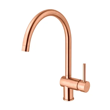 Смеситель для кухни Paffoni Light, с поворотным изливом, Brushed Copper (LIG280RMSP)